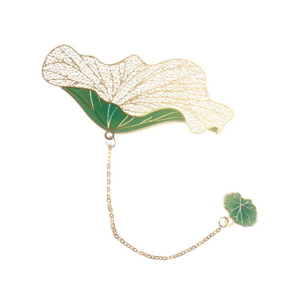 Flower Apricot Leaf Chinese Style Metal Bookmark Hollow Bookmark Leaf Bookmark Vintage Bookmark