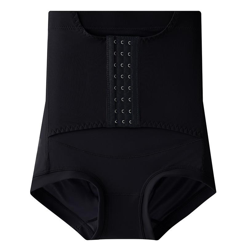 

High Waist Buckle Shaping Underwear Women Tummy Control Body Shaper Briefs M чёрный