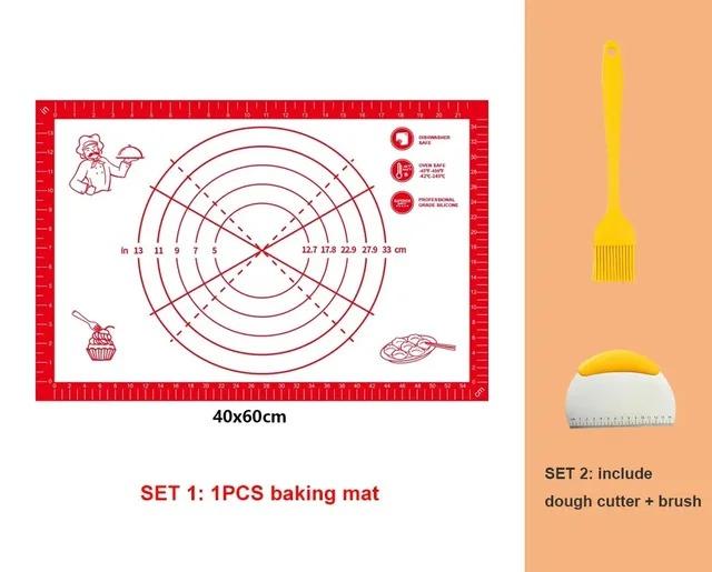 NEW Silicone Baking Mat Pizza Dough Maker Pastry Kitchen Gadgets Utensils Bakeware Kneading Baking Supplies Cooking Tools