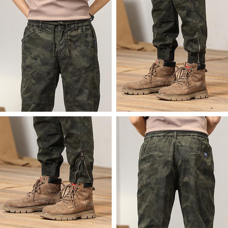 Men's Overalls Multi-pocket Outdoor Tooling Camouflage Pants Casual Loose Trendy Pants Men's High-end Men's Clothing