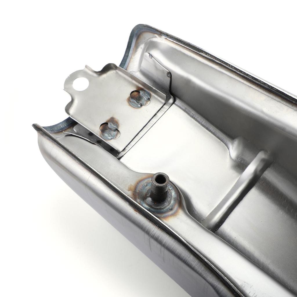 9L 2.4 Gallon Chrome Motorcycle Universal Gas Fuel Tank For Cafe Racer Custom