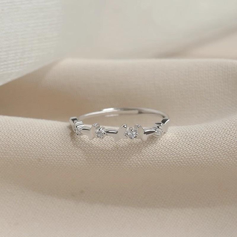 Butterfly Ring Women's Light Luxury Niche High-end Design Fashion Personality Simple Opening Pastoral Ring Jewelry