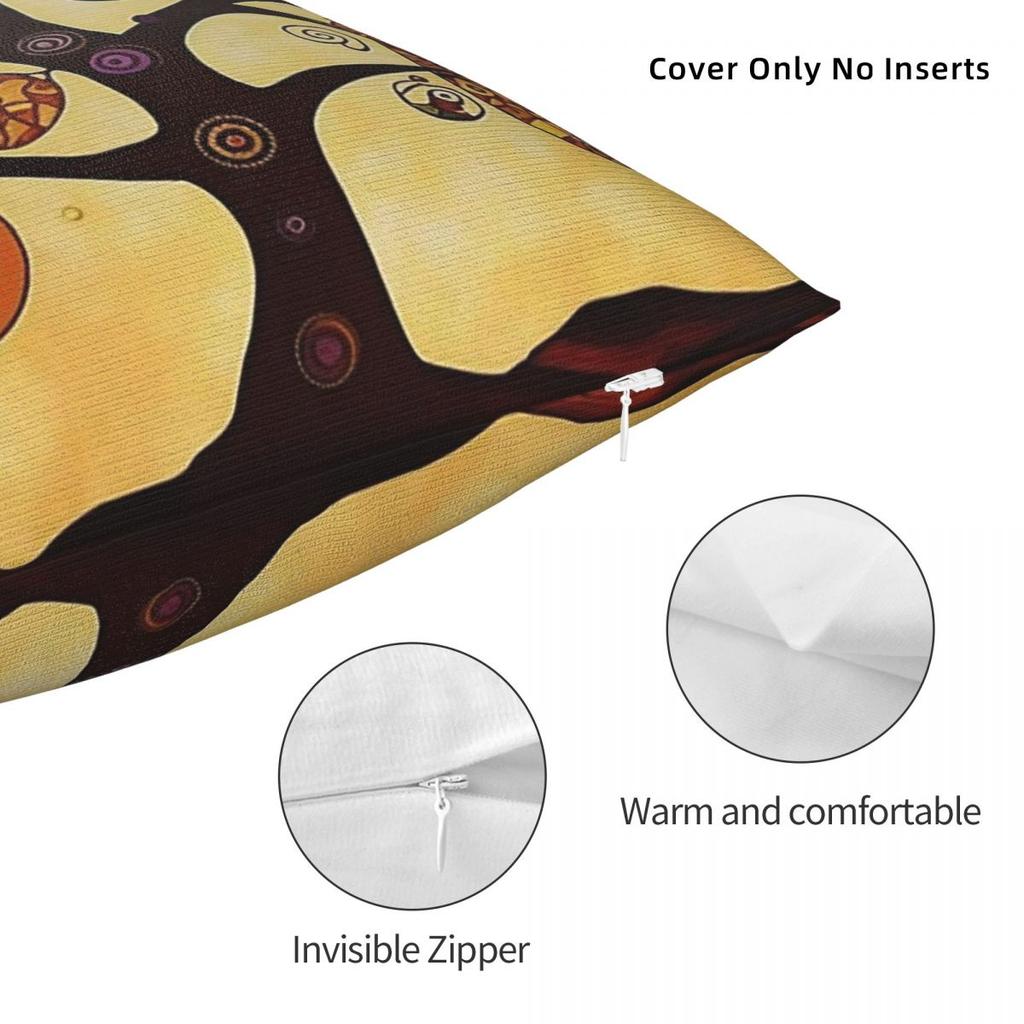 Tree Of Life Gustav Klimt Square Pillowcase Polyester Linen Velvet Creative Zip Decorative Pillow Case Room Cushion Cover 45X45