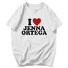Men T Shirt I Love Jenna Ortega Unique Y2K Graphic Oneck Unisex Clothes T Shirts