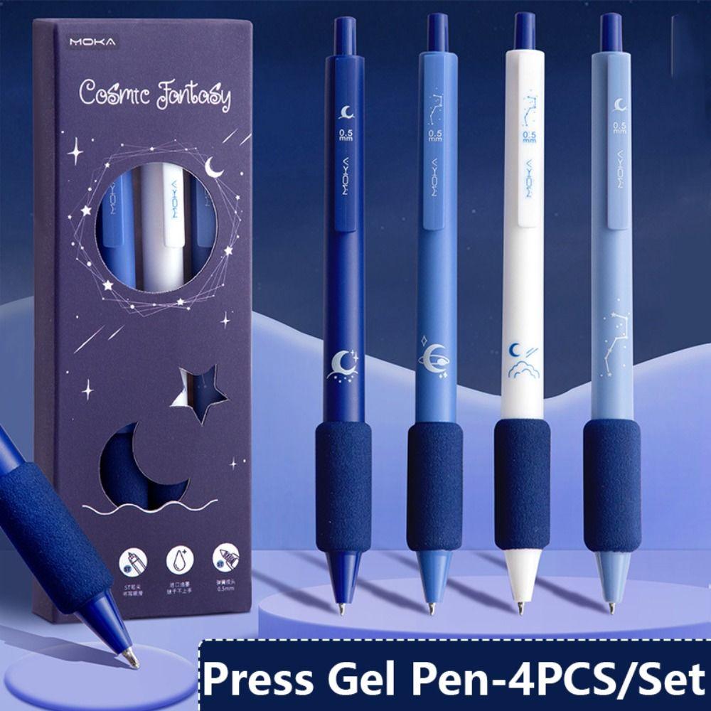 4PCS/Set ST Tip Neutral Pen Press Type Ballpoint Pen Quick Drying Gel Pen  Student Specific