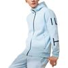 Anta Training Series FW22 Solid Stripe Print Zip-Up Hoodie Long Sleeve Jacket Men Outerwear Blue 152237720-2