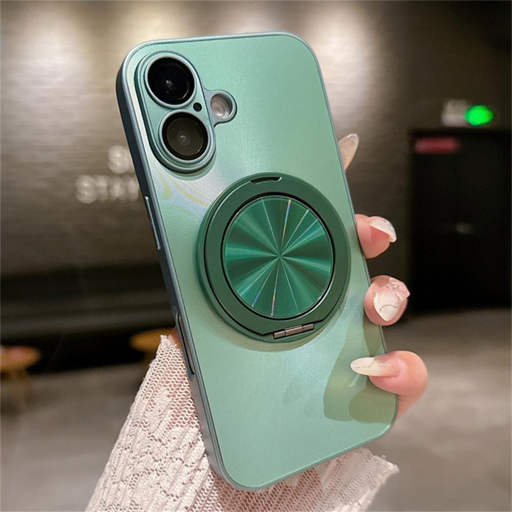 Glitter Laser Aurora Bracket Holder For Magsafe Case for iPhone 15 11 12 13 14 16 Pro Max Plus Magnetic Wireless Charging Cover