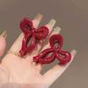 Hair Pin Stable Non-Slip Mini Bow Shape Alloy Hair Pin Glossy