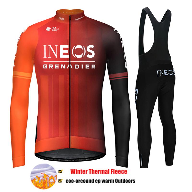 2027 Winter Cycling Jersey Set Men Thermal Fleece Bicycle Clothing MTB Bike Bib Pants Ropa Triathlon Maillot Ciclismo