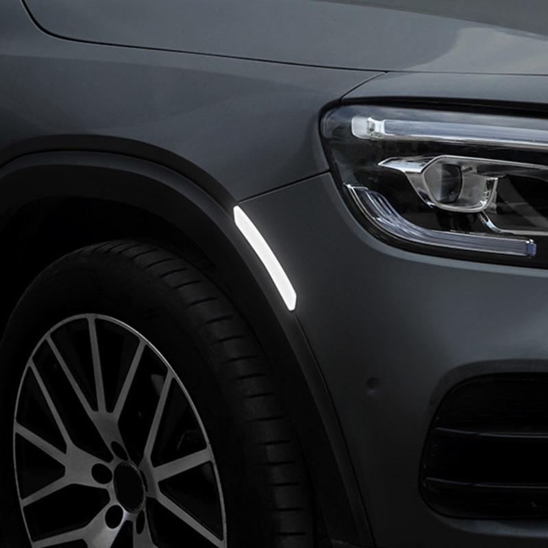 2pcs Auto Reflector Stickers Car Side Marker Sticker Car Accessories Reflective Trim Car Wheel Eyebrow Stickers Decal