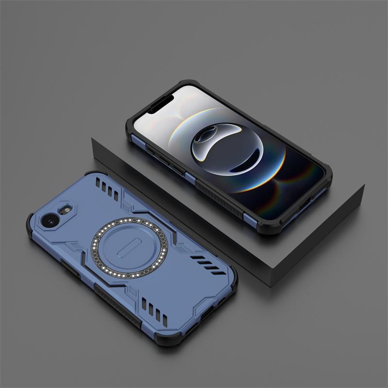 Shockproof Armor Case For iPhone 16e Magnetic Adsorption Wireless Charge Cover For iPhone 16e Case For iPhone 16e Case 6.1 inch