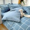 Plaid Striped Bed Sheet Quilt Cover Twill Thickened Quilt Cover Bedding Quilt Cover Three-piece Bed Sheet Set
