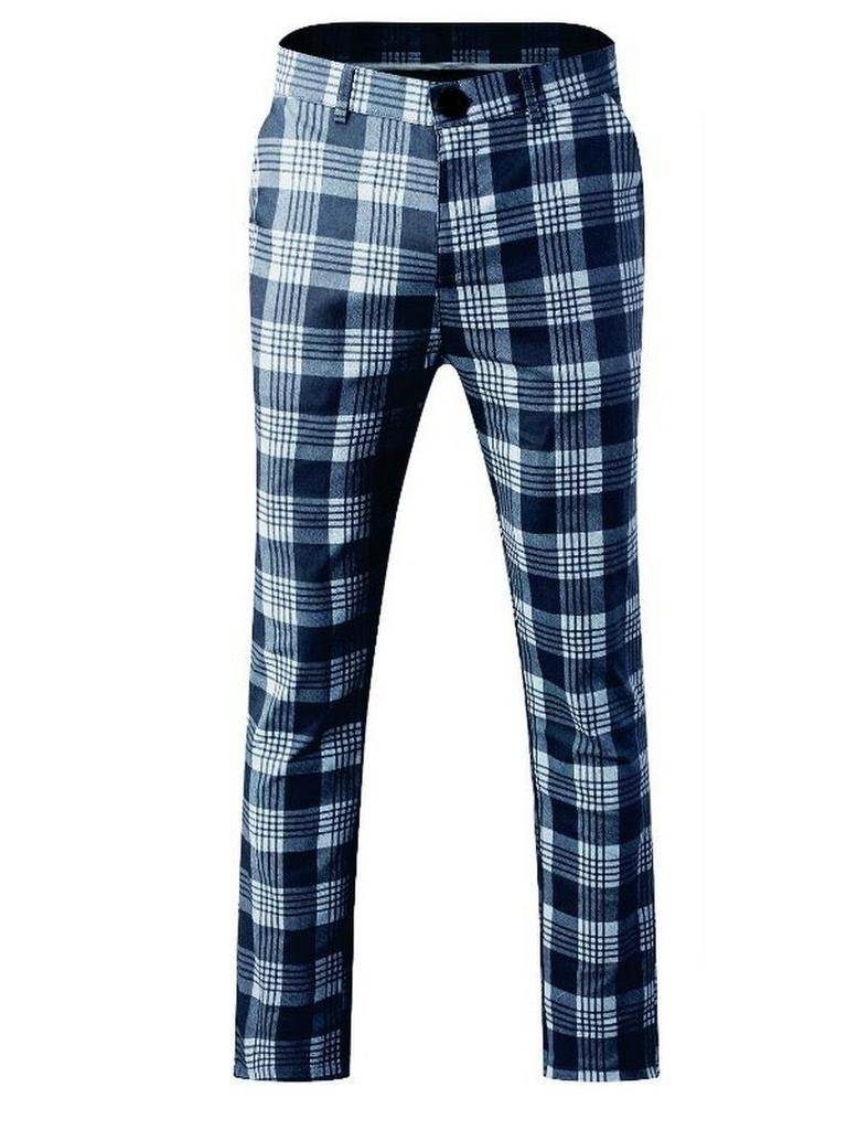 2025 Μπεστσέλερ Ανδρικό Καρό Ψηφιακό Μοτίβο Επαγγελματικό Καθημερινό Παντελόνι