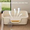 Oversized Pet Cat Litter Box, Semi-closed, Heightened and Thickened Anti-splash Cat Toilet, Easy To Clean, Bathtub Cat Toilet