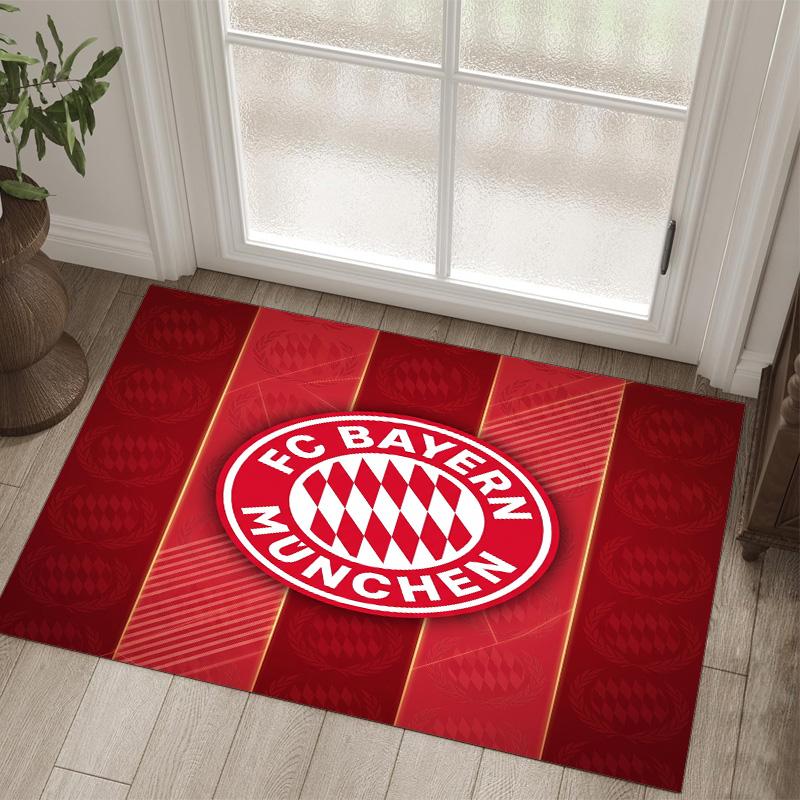 Diseño del Bayern de Múnich Alfombra de Terciopelo de Cristal Acogedora No?Alfombra Estampada Antideslizante Para Dormitorio Sala de Estar Entrada