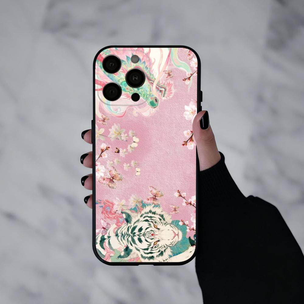 T-tiger P-poster Phone Case For iPhone 17pro,16,15,14,13,12,11 Plus,Pro Max,XS,Soft Silicone Black Cover