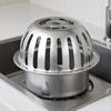 Dome Drain Cover Floor Sink Strainer Dome Hair Catcher Stainless Steel Unclogger for Basements Bathroom Yard Garden Balcony