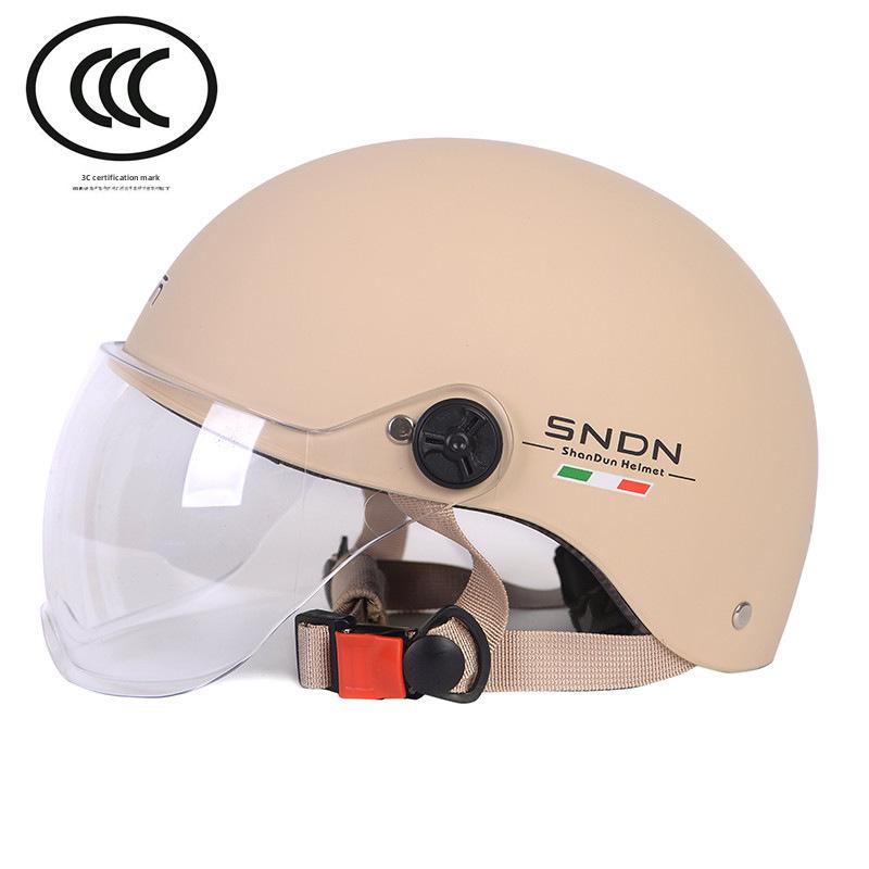 3C Certified Flash Shield Helmet for Electric Cars and Motorcycles - UV Protection, Women's Summer, Men's Four Seasons, Universal Fit