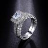 Real 18k Gold Diamond Ring for Women To Couple Rings 2pcs Gemstone Anillos De Wedding Diamante Engagement Jewelry Fine Ring Box