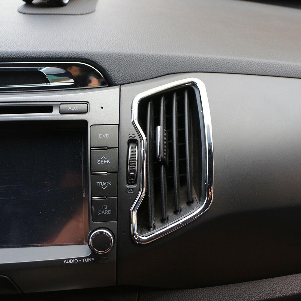 Color My Life 6Pcs Car Air Vent Decoration Trim Sticker Air Conditioner Outlet Stickers For Kia Sportage R 2012 2013 2014