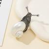 Shell Snail Brooch Pendant With Gold Plating For Vintage Jewelry Enthusiasts