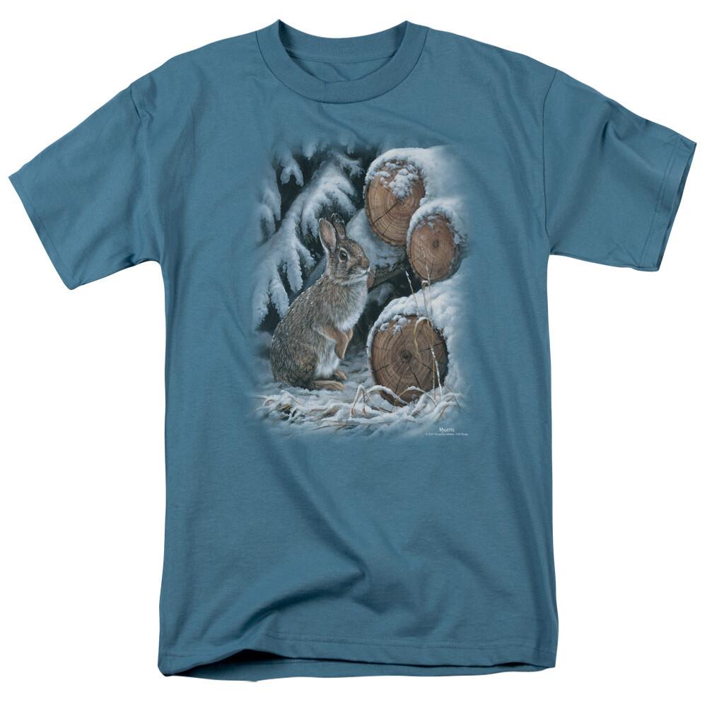 Wild Wings Wood Pile Rabbit T-Shirt Adult Child XXL
