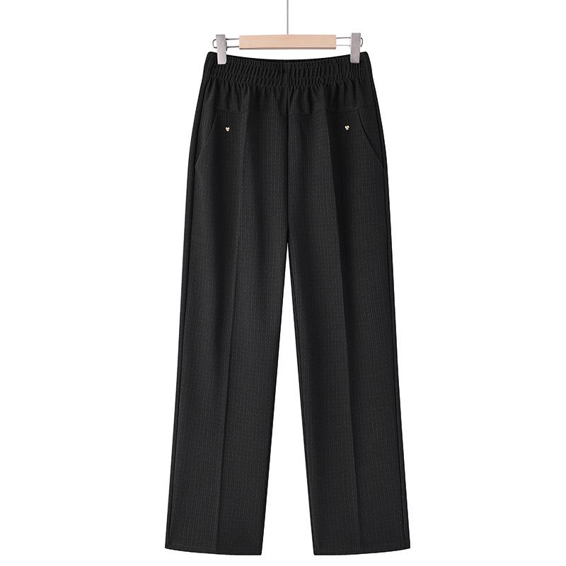 

Fashionable Wide-Leg Elastic Waist Pants for Middle-Aged Women 4XL (67.5-75 kg)