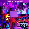 1/2 Pack 400W UV LED Black Lights 395nm To 410nm Outdoor Flood Blacklight Light IP66 Waterproof for Glow Dance Party Stage Decor