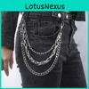 Punk Metal Chain Waist Belt For Men And Women With Multilayer Design And Lobster Clasp