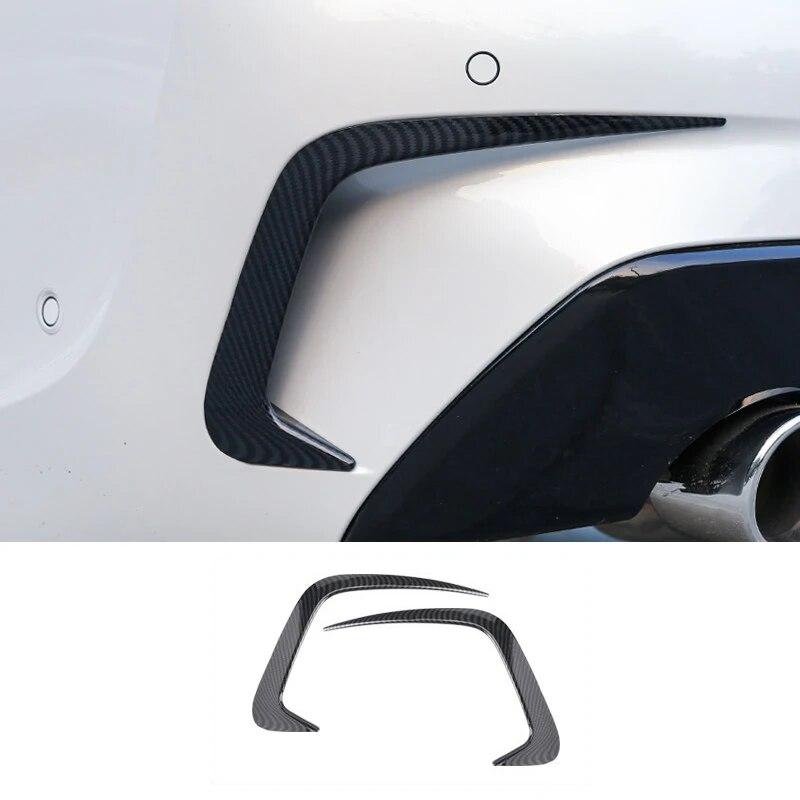 2Pcs Car Rear Exhaust Pipe Bar Diversion Air Blade Decorative Stickers Accessories For BMW 3 Series G20 318i 320i 330i -22