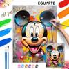 Mickey Mouse Digital Oil Painting Art Handmade Diy Gift Home Decoration. Graffiti Style Colorful Wall Canvas Decor Artwork.