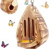Natural Shelter Wood Butterfly Bee House Butterfly Habitat Shelter  Outdoor Garden Use