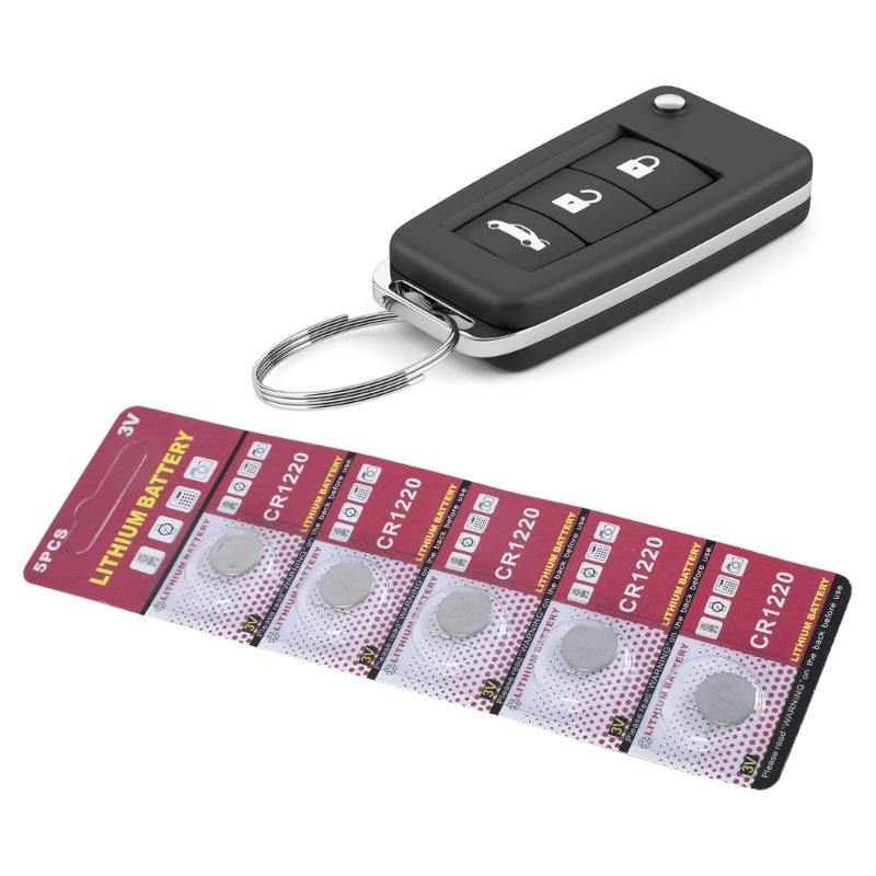 Pack Of 5 CR1220 Coin Cell Batteries 3V CR1220 Lithium Battery For Toy,Calculators, Remote Controls 12mm Diameter