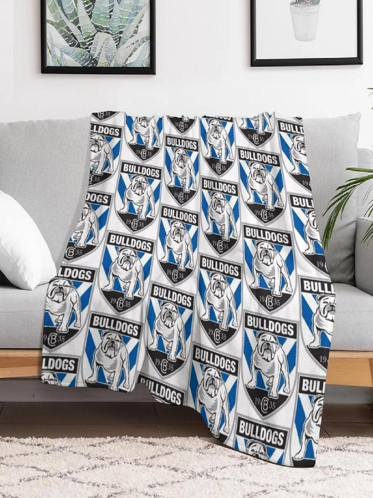 Rugby Bulldogs Canterbury Plaid Throw Blanket for Sofa Bed Cute Baby Blankets Home Textiles