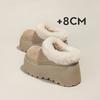 Autunno Inverno Pantofole Calde da Donna in Cotone Scarpe Semplici a Punta Tonda Scarpe Comode da Donna per Esterno Slip-On Piatte Calzature a Ciabatta