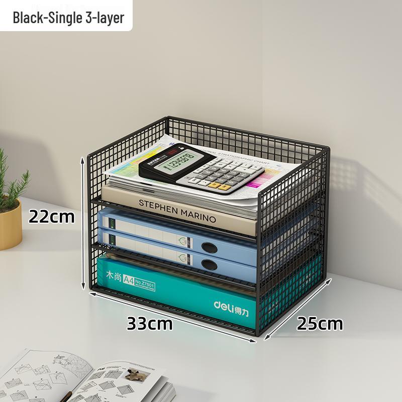 Multi-layer Desktop File & Bookshelf Organizer