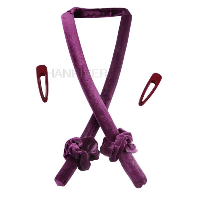 EVA Big Wave Curling Wand No Heat Microfiber Super Plush Heatless Curling Iron Lazy Curling Wand Heatless Curls Rollers Ribbon