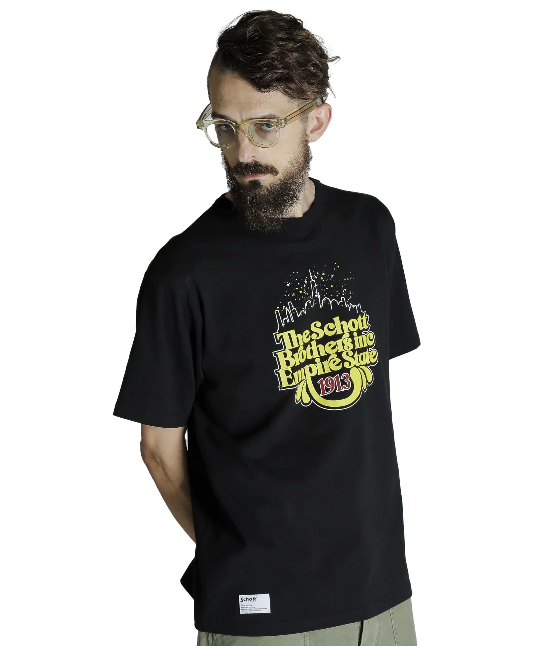 

Schott Empire State T-Shirt, Men s, Size XL, 010, Black, 782-5134028