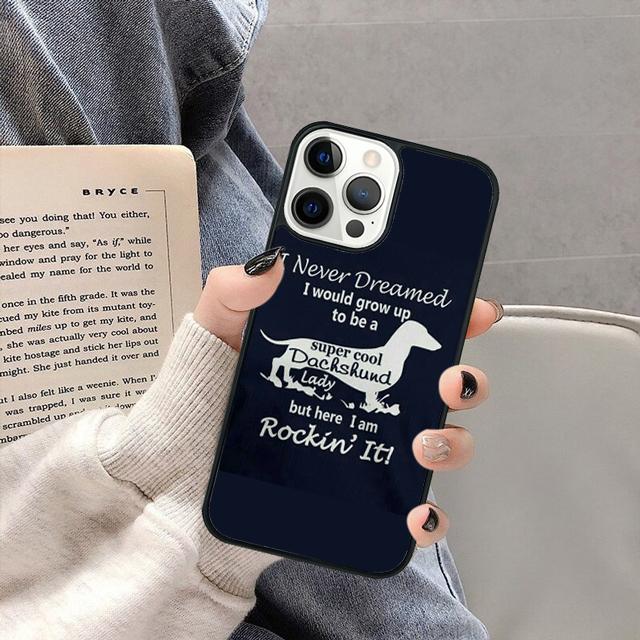 

Чехол для телефона с цитатами о таксе Dachshund для iPhone 17 Air 16 16e 15 13 11 12 Pro Max Max Plus coque fundas Shell iPhone 13