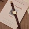 Exquisite, Small, High-Value Women'S Watch, Small Sugar Cube, High-End Quartz Watch, Women'S Retro Leather Watch