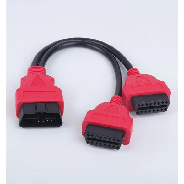 OBD2 1/2 Adapter Cable Extension Cable OBD Extension Cable 12V Automotive Universal 16-pin Core Splitter