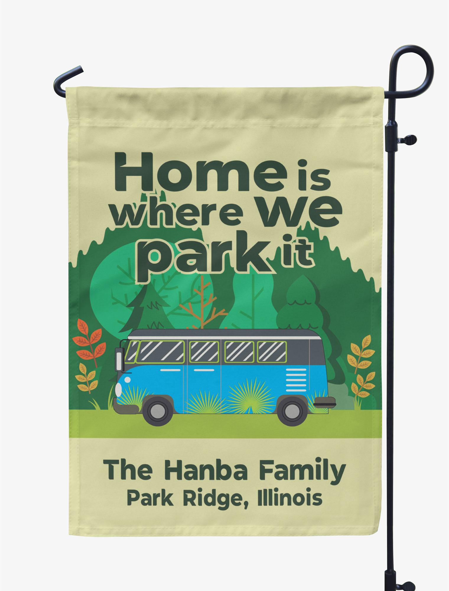 

Printtoo Tan Home Is Where We Park It Caravans Personalized CampingA FlagsA For Campers Double Sided CampsiteA FlagA Outdoor 12.5 x 18 Inches дубильная кора