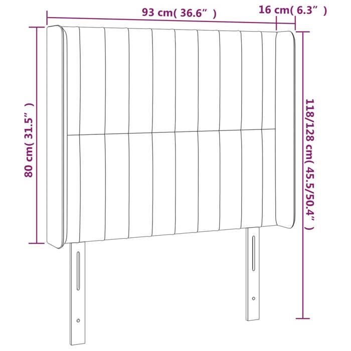 VidaXL Tête de Lit à LED Meuble de Chambre à Coucher Accessoire de Lit Simple Tête de Cadre de Lit Intérieur Rose 3124327