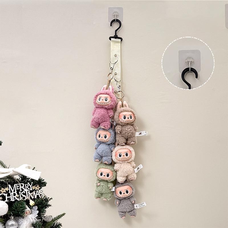 Labubu Doll Storage Artifact Creative Labubu Doll Wall Artifact Hanging Wall Plush Toy Storage Display Tool Door Decoration