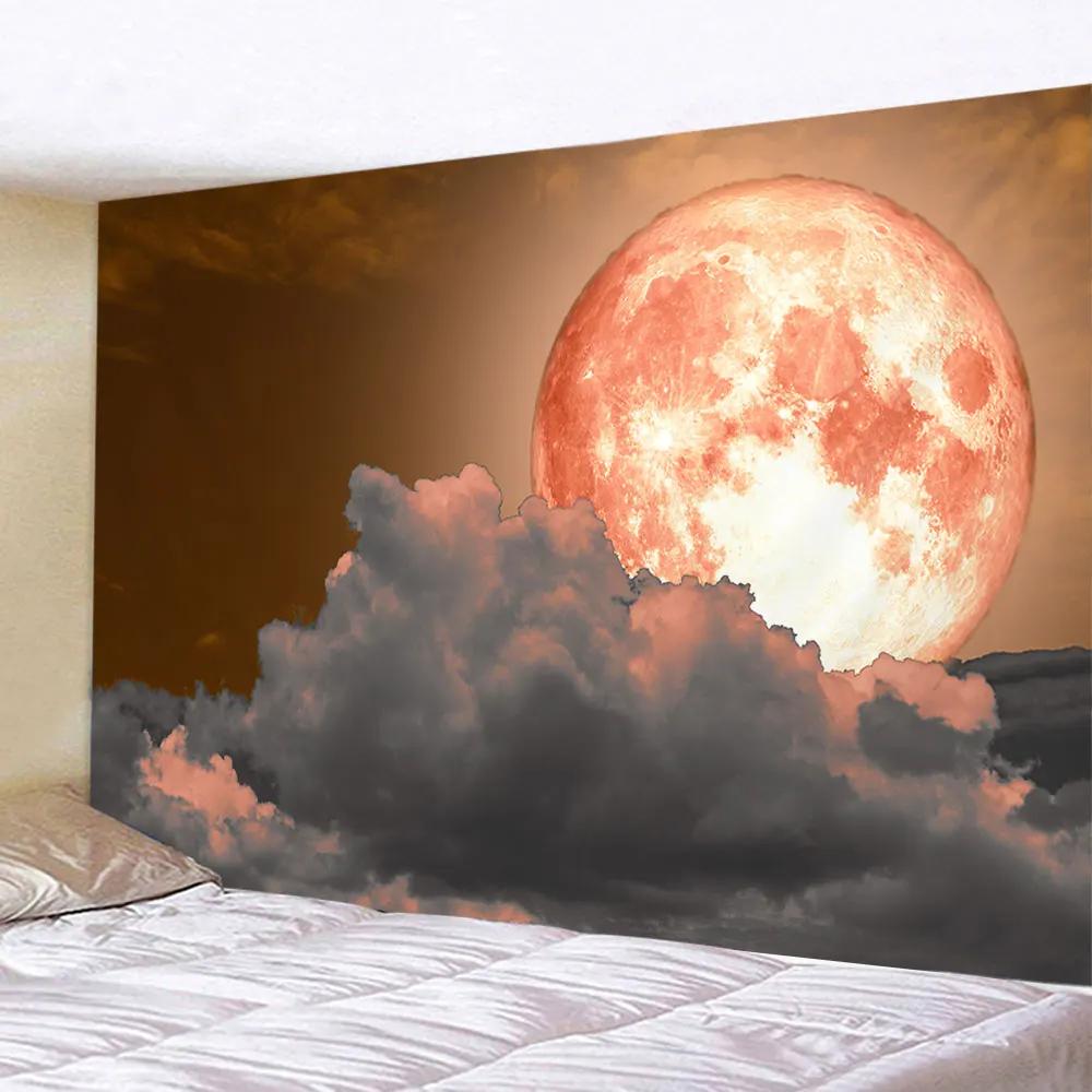 Mystery Starry Sky Tapestry Hippie Wall Hanging Forest Tree Jungle Moon Tapestrie Room Decor Aesthetic for Living Room Bedroom