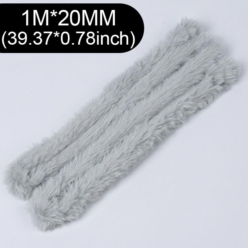1m 20mm Plush Stuffed Rabbit Plush Iron Wire Strip Stick Furry Hand Craft Diy Miniature Animals Pets Fluffy Toys Twisting Sticks