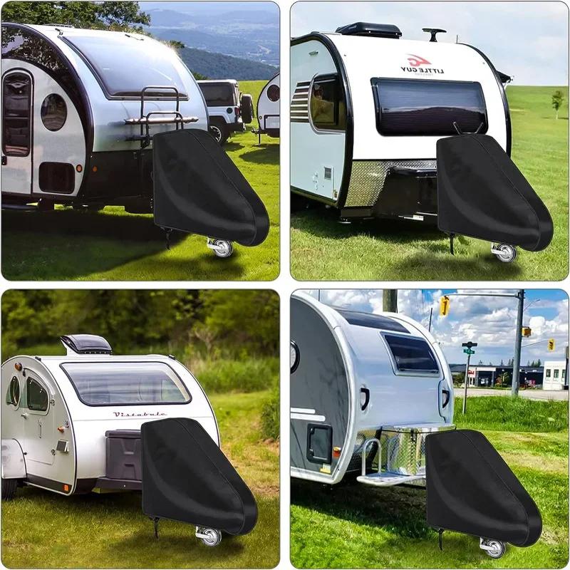 Accesorii pentru exteriorul mașinii Cârlig de remorcare RV Capac cârlig de remorcare Impermeabil rulotă Protector de praf, zăpadă, ploaie, remorcă, camion UV Oxford
