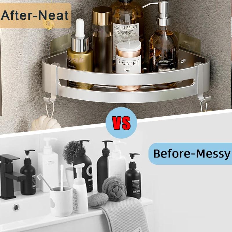 Xiaomi Bathroom Corner Storage Shelve Space Aluminum Toilet Bath Corner Rack Wall Mounted Shower Shelf for Bathroom Accessories450000