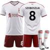 2627 Camiseta del Ejército Rojo Club Nº. 11 Uniforme de Equipo Salah para Niños Liverpool Visitante Blanco Traje de Uniforme de Fútbol