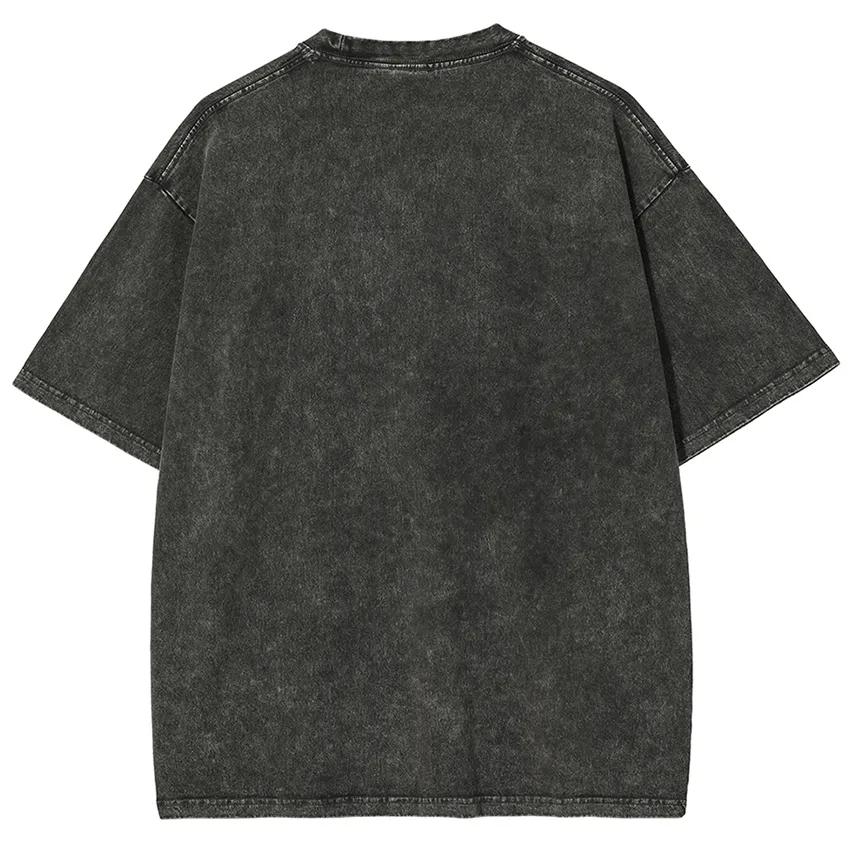 ONE PIECE Printed Short Sleeve T-Shirt Casual Summer Wear Men's Street Clothing Men's T-Shirt Washed and Old Comfortable